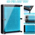 thumbnail image 4 of Juguete de pin art, juguete de impresión de pin art en 3D, escultura de pin art en 3D azul para adultos, niños, decoración de la oficina en casa (azul-S), 4 of 5