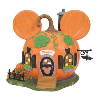 Disney 12-Piece Halloween Village Decor Set with Haunting Music