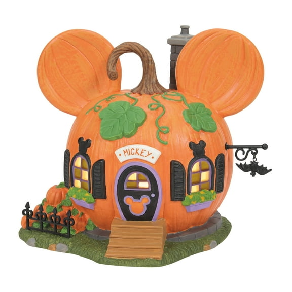 Department 56 Disney Village Mickey's Pumpkintown House Halloween Village Building 5.8in H