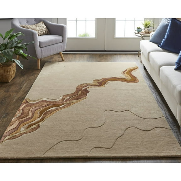 Cozy and stylish Handmade rug made with wool & Silk