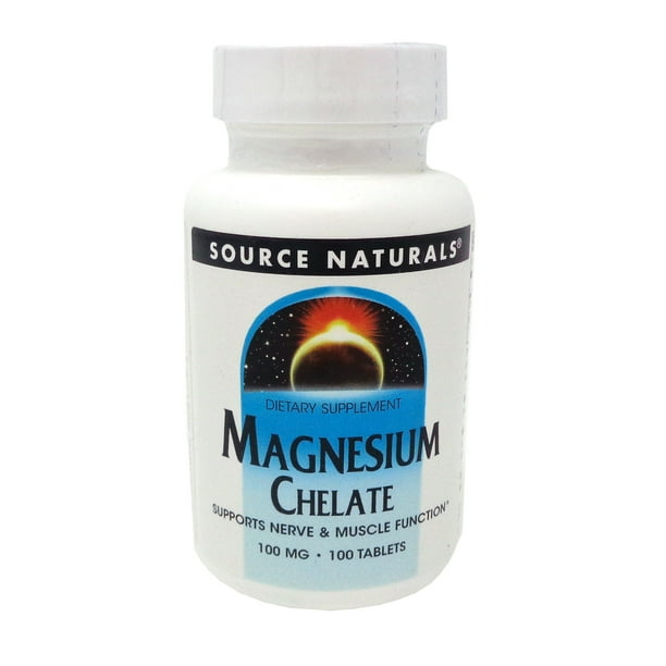 Source Naturals Magnesium Amino Acid Chelate 100 mg. 100 Tablets