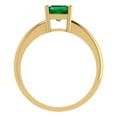 thumbnail image 4 of Solitaire Engagement Ring for Women - 1.75ct Simulated Emerald in 18K Yellow Gold Promise Ring, 4 of 6