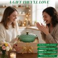 thumbnail image 4 of Ktaxon 5QT Enameled Cast Iron Dutch Oven with Upgraded Textured Handles, Petal-Shaped Design, Induction Compatible, Oven Safe to 500°F, Sage Green, 4 of 12