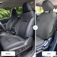 thumbnail image 4 of For Subaru Forester 2019-2024 FH Group Custom Fit Car Seat Covers for Truck Van SUV Sedan - Faux Leather Solid Gray Full Set, 4 of 5