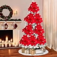 thumbnail image 5 of Zhuge 8 Pack 7 Heads Christmas Artificial Poinsettia Flowers Faux Poinsettia Bush Bouquets Silk Poinsettia Christmas Tree Ornaments Poinsettia Flowers Arrangement for Xmas Holiday Decor(Golden Red), 5 of 5