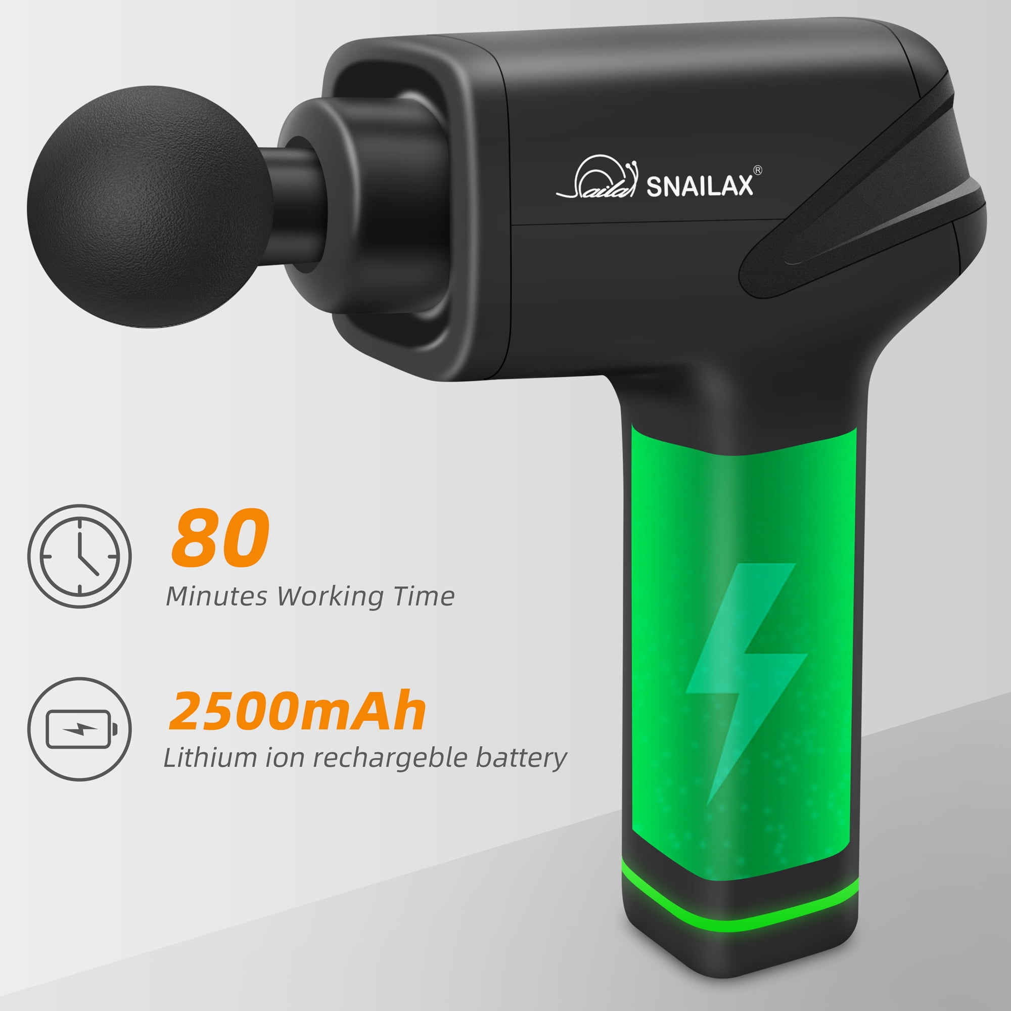 Cordless Massage Gun with Deep Tissue, Snailax Massage Gun for Athletes for Pain Relief, Christmas Gifts