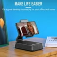 thumbnail image 5 of 1 Pcs Cell Phone Stand with Wireless Bluetooth Speaker - 5.2"x1.1"x3.5", Foldable Holders with 1800mAh Battery, 3W Stereo Sound, BT 5.0, Ideal for Desk, Kitchen, Office, Travel, 5 of 6