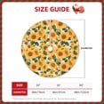 thumbnail image 3 of Daiia Green Leaf Sunflower Drawing Merry Christmas Tree Skirt , Xmas Large Lace-up Tree Skirt, Santa Snowflakes Rustic Home Decorations New Year Party Farmhouse Decor-30", 3 of 7