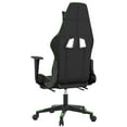 thumbnail image 6 of vidaXL Massage Gaming Chair with Footrest, Reclining, Height Adjustable, Swivel, Black & Green, 6 of 7