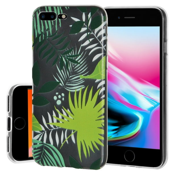 iPhone 8 Plus Case, Premium Soft Gel Clear TPU Graphic Skin Case Cover