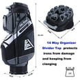 ASK ECHO TLock Golf Cart Bag, 14 Way Organizer Divider, Premium Bag