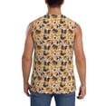 thumbnail image 4 of Goofa Cute Dogs Head Printed Men's Sleeveless T-Shirt - Athletic Gym Workout Tank Top for Men - Moisture-Wicking, UPF 30+ Quick-Dry Muscle Tee-X-Large, 4 of 8
