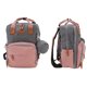 thumbnail image 5 of Bolsa De Pañales Para Pañales, Diseño De Partición Múltiple, Bolsa De Pañales Repelente Al Agua, Mochila, Interfaz USB Para Viajes Para Madre Para Exteriores Cergrey gris rosa, 5 of 8