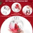 thumbnail image 4 of Triani 12Pcs Clear Plastic Fillable Ornament Balls 3.15 Inch DIY Hanging Clear Plastic Fillable Ornaments Balls for Decoration On Christmas Trees, Wedding, Party, 4 of 7