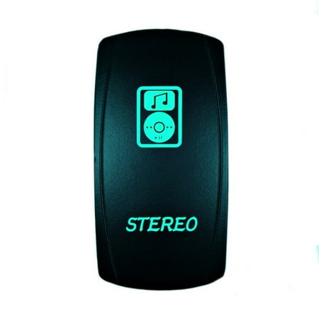STV Motorsports Green LED Laser Rocker Switch STEREO