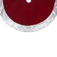 thumbnail image 5 of Northlight Velvet Sequined Christmas Tree Skirt - 48" - Red and Silver, 5 of 5