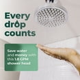 thumbnail image 4 of Winthorpe Conservation Rain Shower Head - Chrome - High Pressure 1.8 GPM Low Flow Rate - Water Saving, 4 of 10