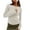 White, variant on Women's Waffle Knit Tops Long Sleeve Shirts Casual Slim Fitted Crew Neck Pullover Shirts 2024 Fall Winter Tight Clothes