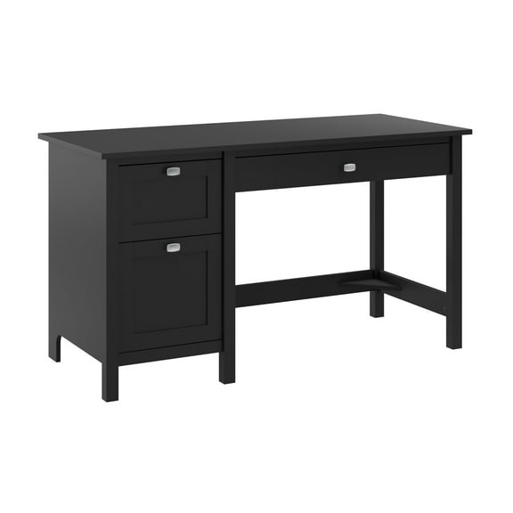 Bush Furniture Broadview 54W Computer Desk with Drawers in Classic Black