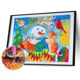 thumbnail image 2 of Taladro de pintura de diamante Muñeco de nieve con forma especial parcial para la decoración de la habitación (PA158) Hugtrwg Para estrenar, 2 of 9