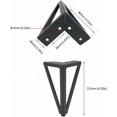 thumbnail image 5 of Paquete de 4 patas de muebles, patas de mesa de metal, patas de muebles negras de 15 cm, para mesa de TV, patas de mesa de café, armario, sofá cama y otros. (15 cm, negro) JAMW Sencillez, 5 of 5