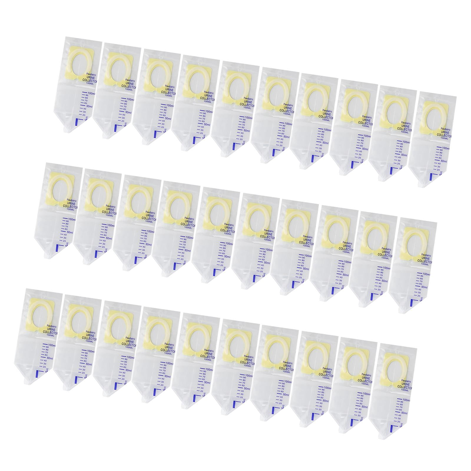 Bothyi 30 Pieces Pediatric Urine Bags Child Clear Urine Catchers for Camping Travel 100 ml
