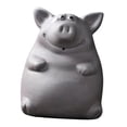 thumbnail image 3 of Cerdo de arcilla de cerámica Mini té mascota estatuilla decoración adorno de mesa accesorios Adorable decorativo Kung Fu té mascota modelo para jardín Negro BLESIY Escultura de cerdo, 3 of 8