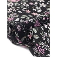 thumbnail image 6 of INSPIRE CHIC Women's Floral Printed Half Placket Knee Length Sleeveless Spring Belted Dress XS Black-Pinks Floral, 6 of 8