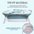 thumbnail image 3 of Portable Bathtub - 55" Foldable Collapsible Bathtub for Adult - Free Standing Sweat Steaming Bath, Hot Bath, Ice Bath, Soaking Tub with Lid & Neck Pillow (Blue), 3 of 6