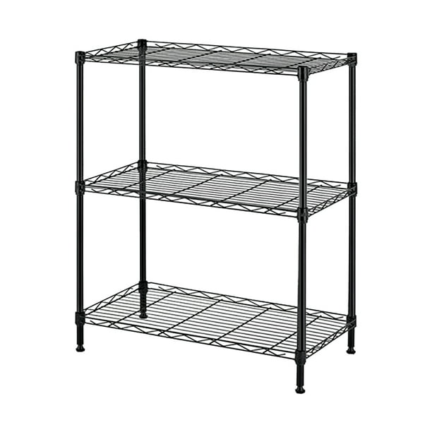 Aibecy 3 Tier Shelf Shelving Storage, Short Metal Shelves