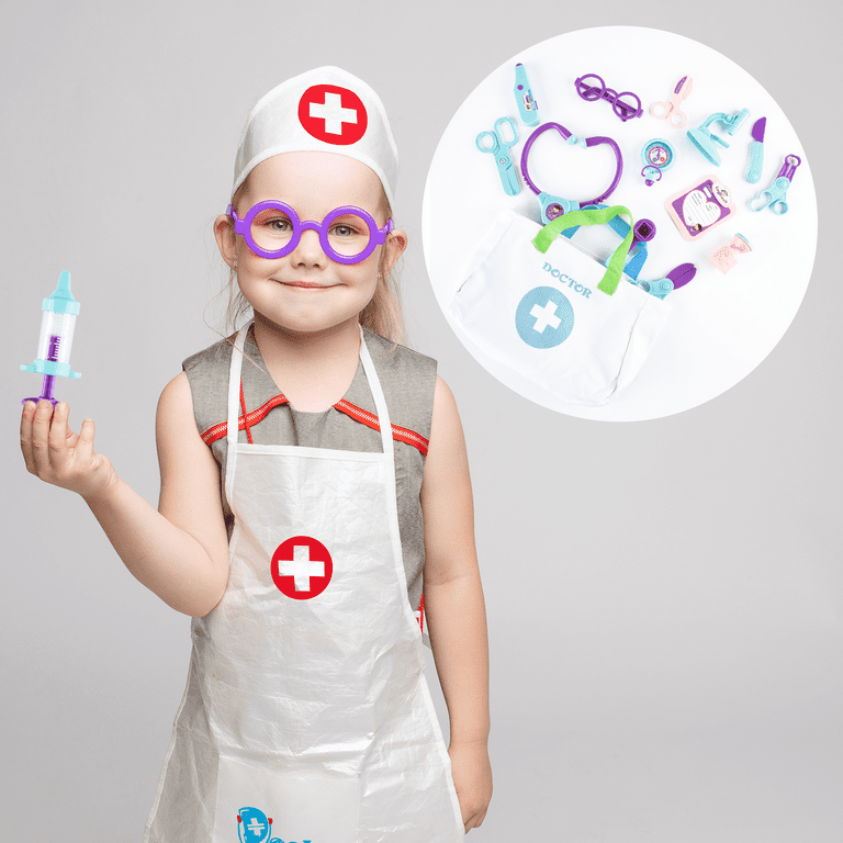 Taihexin 30 Pcs Play Doctor Kit for Kids 3-8 Years Old, Pretend Play Dress  Up Educational Dentist Doctor Set, Costume Stethoscope Medical Kit Role  Play Birthday Gifts for Girls Boys 