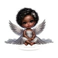 thumbnail image 2 of ToyKingdee Graceful The Cross Prayer Wings Angel Figurine, Gorgeous Angel Wings Cross Decoration for Desk and Living Room Decoration, Garden Angel Statues for Mother's Day, 2 of 6
