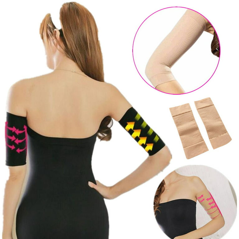 2 Pair Arm Slimming Shaper Wrap, Arm Compression Sleeve Women Weight Loss  Upper Arm Shaper Helps Tone Shape Upper Arms Sleeve Thin Arm Fat Slimmer  Wrap Elasticity Belt Arms Sleeve for Women 