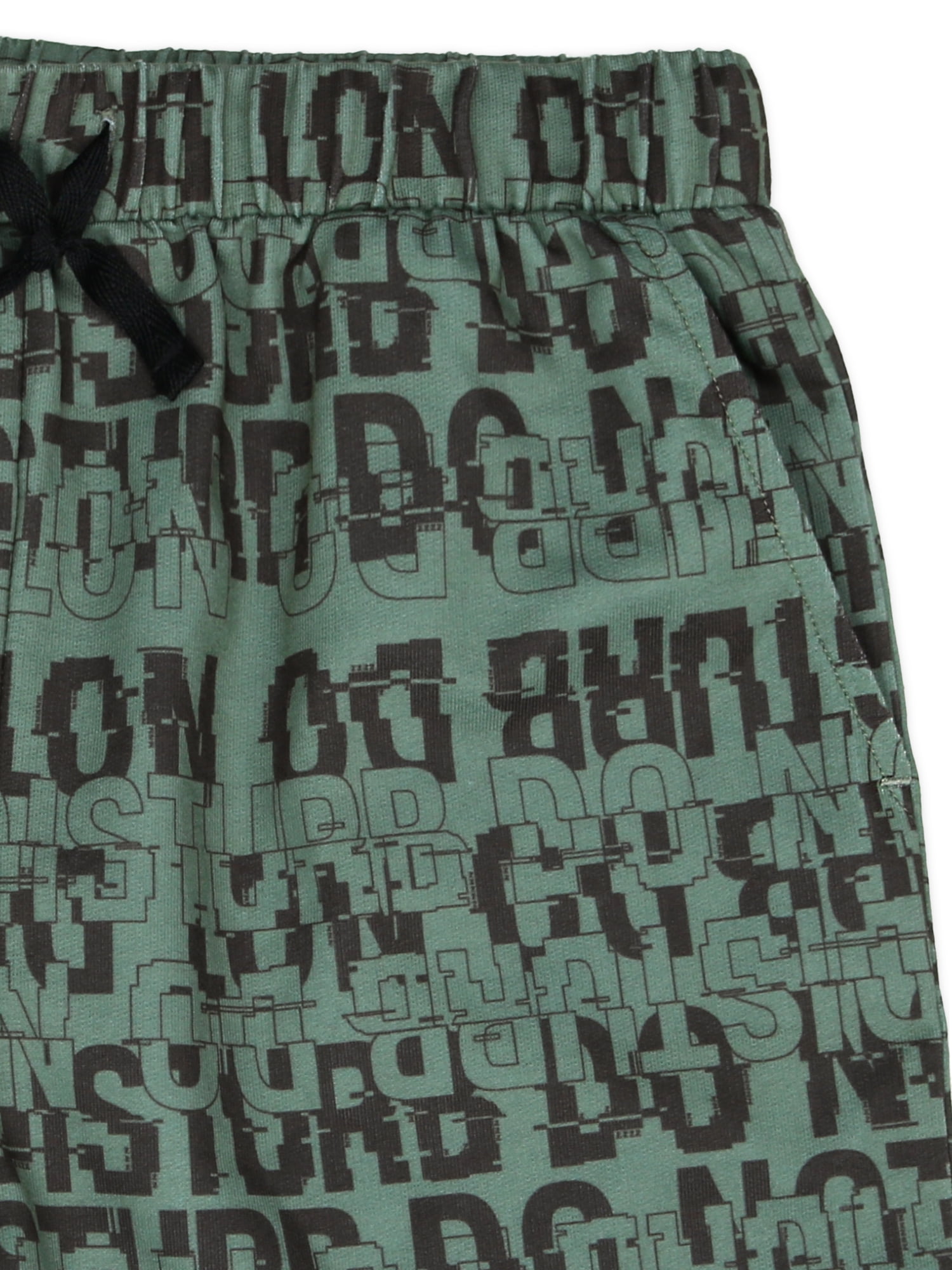 Wonder Nation Boys Short Sleeve Top, Shorts, and Jogger Pants 3-Piece Sleep Pajama Set, Sizes 4-16 Husky