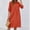 Red, variant on Fashion Women's Casual Sexy Round Neck Summer And Short Sleeve Button Dress