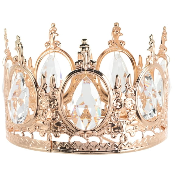 POPETPOP Crystal Pendant Light Accessory Crown Decoration in Golden for Home DIY Lighting