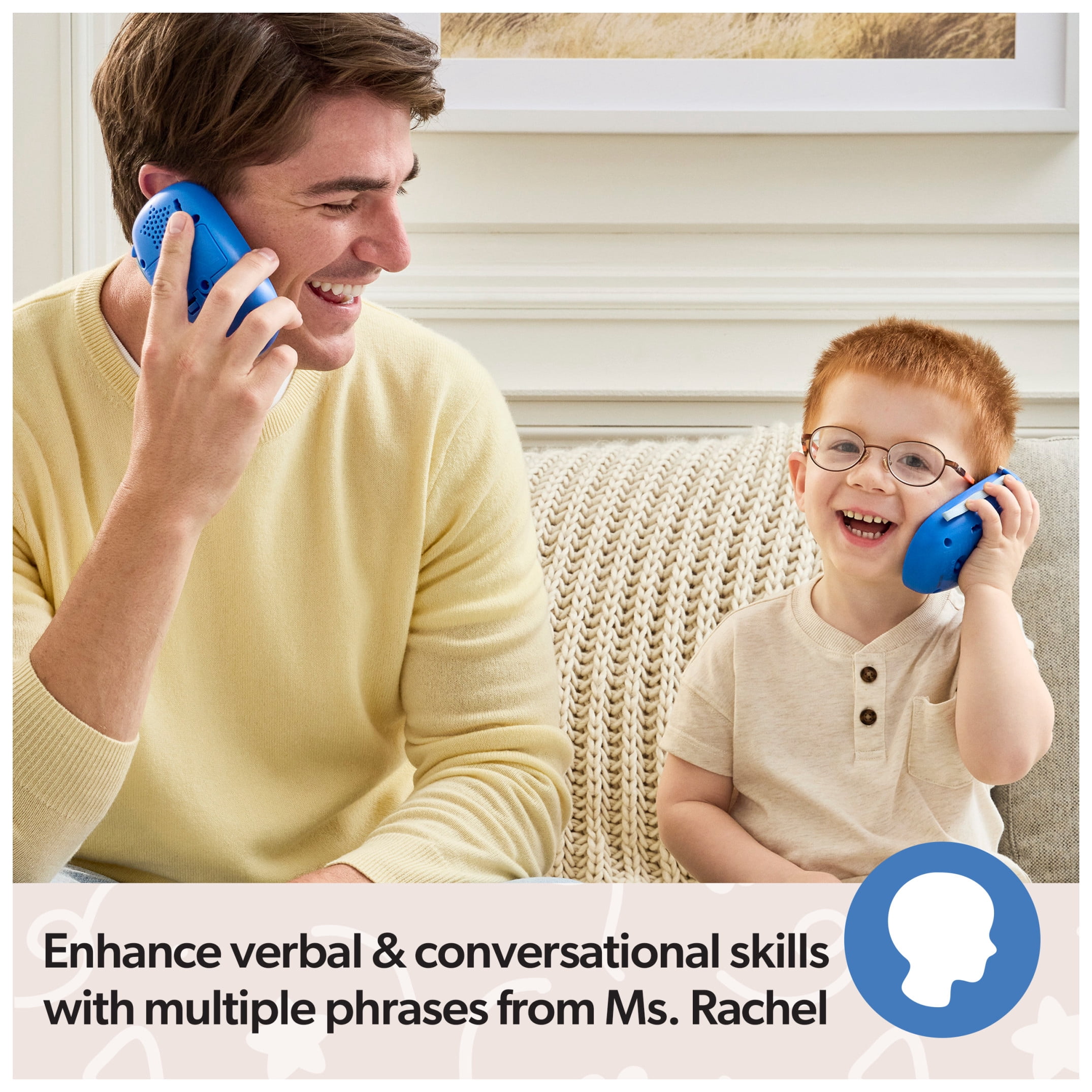Ms. Rachel Electronic Talk with Me Learning Phone with Conversational Phrases for Kids Ages 1+