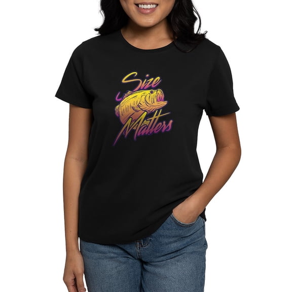 CafePress - Size Matters Women's Classic T Shirt - Women's Traditional Fit Dark T-Shirt