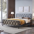 thumbnail image 2 of Claudia Modern Iron King Bed Frame, Flat Black, 2 of 8