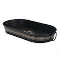 thumbnail image 5 of Hometrends Black Oval Tray with Palm Pattern,19.88"x10.63", 5 of 5