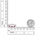 thumbnail image 6 of Gem Stone King 2.85 Cttw Red Ruby and White Created Sapphire Eternity Band Ring for Women | 925 Sterling Silver | Round 3MM | Gemstone Birthstone (Size 5), 6 of 6