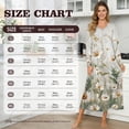 thumbnail image 7 of SEANATIVE Women's Soft Sleep Dress Cozy Long Sleeve Nightgown Button Front Sleep Shirt Full-Length Bedroom Loose Loungewear House Coat, S, Daisy Butterfly, 7 of 7