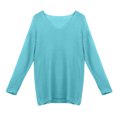 thumbnail image 6 of YUGYXL Womens V Neck Knitted Sweater Baggy Loose Jumpers Casual Long Sleeve Tops Pullover for Women Green S, 6 of 7