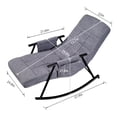thumbnail image 6 of VECELO Rocking Chair Adjustable Backrest & Footrest, Nursery Recliner Chair with Double Side Pocket for Living Room/Bedroom, Gray, 6 of 9