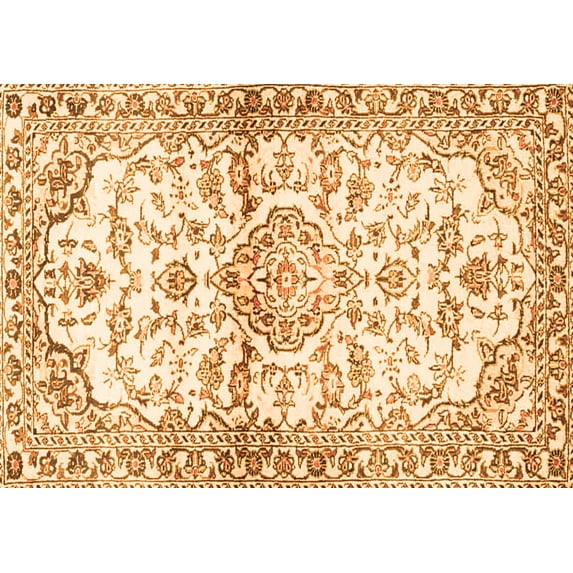 Ahgly Company Indoor Rectangle Persian Orange Traditional Area Rugs, 2' x 4'