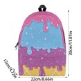thumbnail image 3 of Ice Cream All Over Print Backpack, Lightweight Polyester Daily Daypack, Spacious Multi Compartment Backpack with Padded Ergonomic Straps for School Gym Travel Sports, 3 of 9