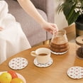 thumbnail image 7 of Xecao Flat Mushrooms for MDF Cork Coaster 4 Pcs,Drink Coasters,Suit for House Warming Gifts New Home ,Coffee Table Decor-Round Shape, 7 of 7