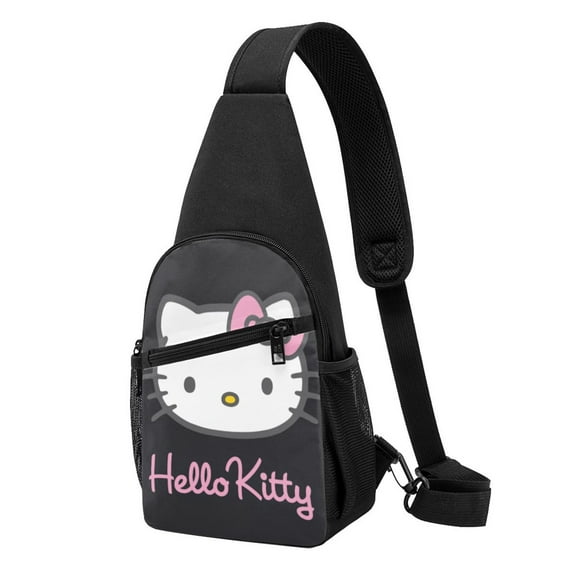 Hello Kitty Sling Bag For Women Men Fashion Backpack Crossbody Shoulder Bag Chest Bag Travel Hiking Casual Sport Daypack