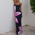 thumbnail image 1 of Robe Maxi Imprimée pour Femmes Dos Nu Cocktail Longue Robe Sans Manches Robes de Plage, 1 of 9