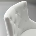 thumbnail image 7 of Contemporary Modern Urban Designer Home Business Office Furniture Work Desk Chair, Faux Vinyl Leather Aluminum, White, 7 of 7